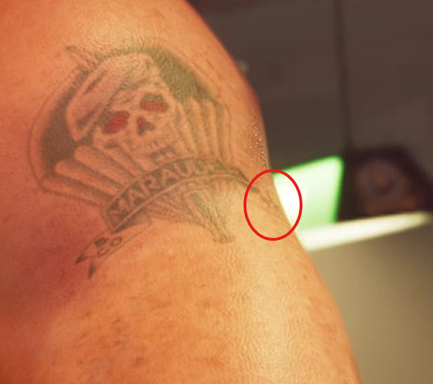 saukko505's tweet photo. Rockstar is trying to hide Jason's Batallion number in GTA 6. it's conviniently hidden/barely visible in all the content we have gotten from GTA 6 https://t.co/xAgG5oDdO8
