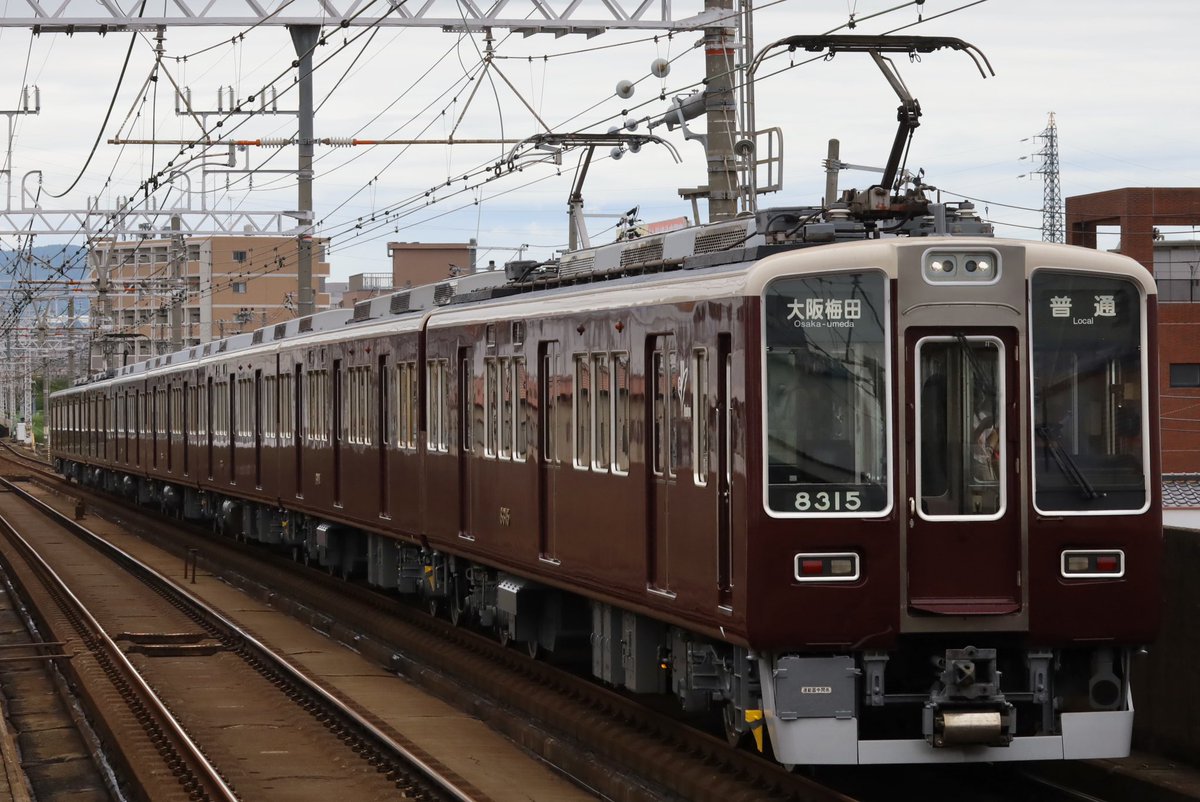 2026年7月7日(火) 8300系 8315F 普通大阪梅田行き 検査明けの8315を