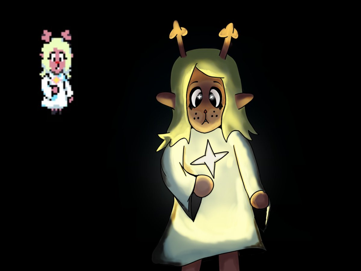 nattadoodle's tweet photo. darkworld noelle, so bright #noelleholiday #deltaune https://t.co/H2J3iZF6VR