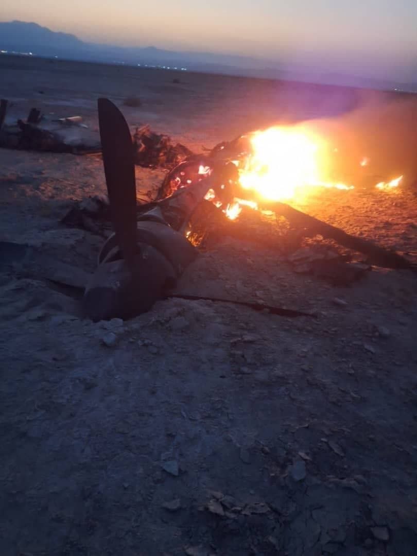 MenchOsint's tweet photo. The $34 million US Air Force MQ-9 Reaper Drone shot down this morning. https://t.co/WbRt5Co1rm