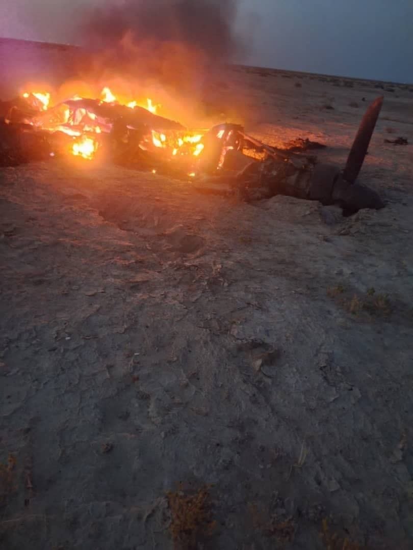 MenchOsint's tweet photo. The $34 million US Air Force MQ-9 Reaper Drone shot down this morning. https://t.co/WbRt5Co1rm
