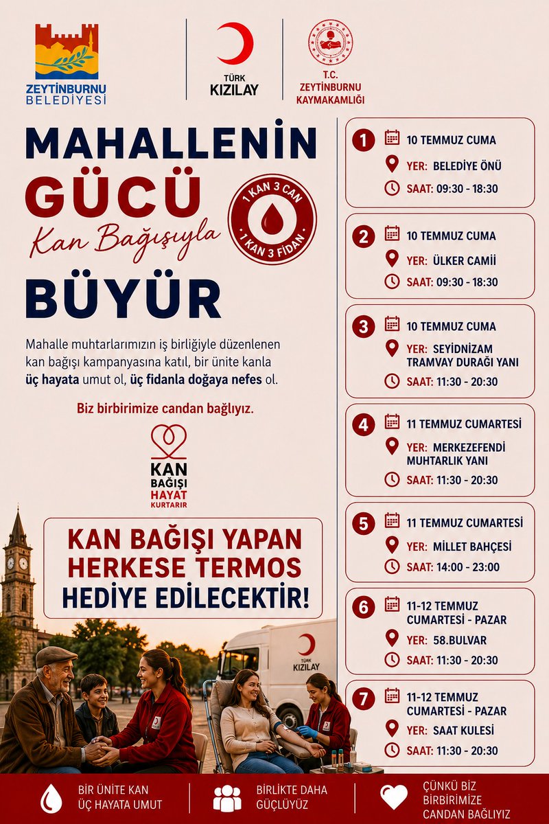 ZKonseyi's tweet photo. "Bağışlanan bir kan, kurtarılan üç can"
Tüm halkımız davetlidir.

#kanbağışı #kızılay #zeytinburnukentkonseyi

@TC_Zeytinburnu 
@zeytinburnubld 
@turkkizilayzb https://t.co/hlfbO0IqYb