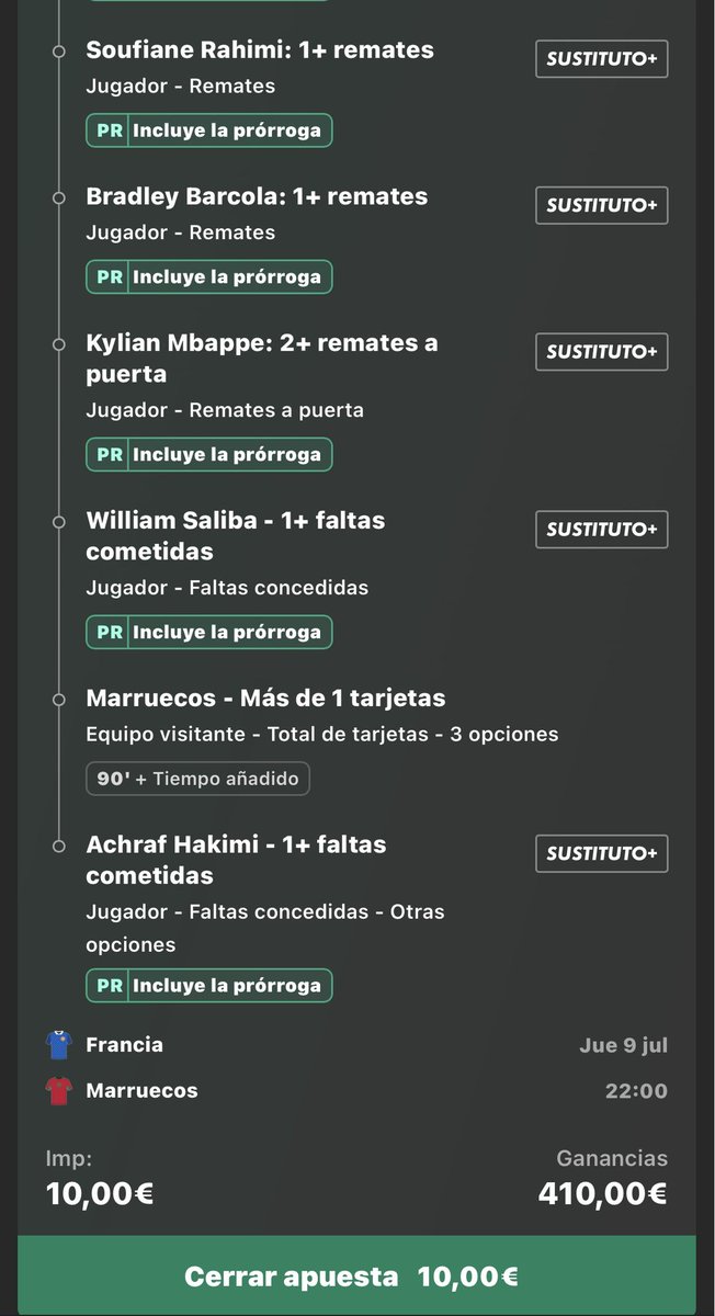 lowstkzzbet's tweet photo. CUOTA 41 MARRUECOS VS FRANCIA✅

Todo basado en los ultimos partidos⭐️

#mundial #marruecos #francia #bet #apuesta #pronostico #apuestadeportiva #stake #combinada #pronostico https://t.co/An4KiAL6vT
