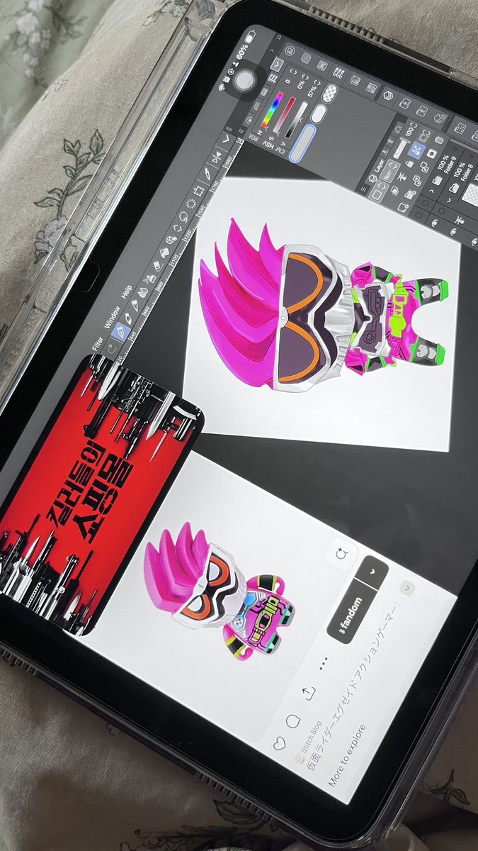 urichigoo's tweet photo. Rewatch shop for killer to prepare myselfffff for season 2….. I am coming with my WIP #workinprogress #kamenrider #digitalartㅤㅤㅤㅤ https://t.co/ItYANAafas