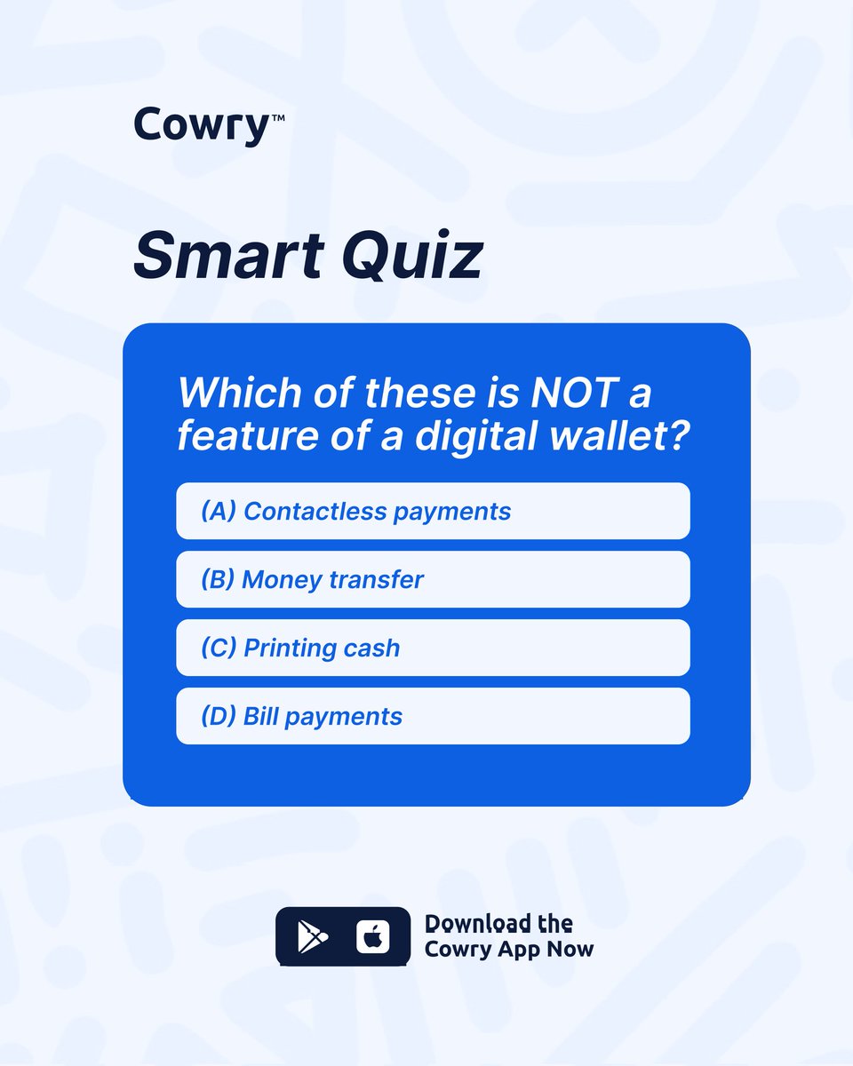paywithcowry's tweet photo. Test your knowledge!
Can you spot the odd one out in this quiz?
Download your Cowry App from Apple Store or Play Store today.
#CowryCard #CowryApp #paywithcowry #LagosCommute #youWillNeverBeStranded https://t.co/U3XlsGmXoC