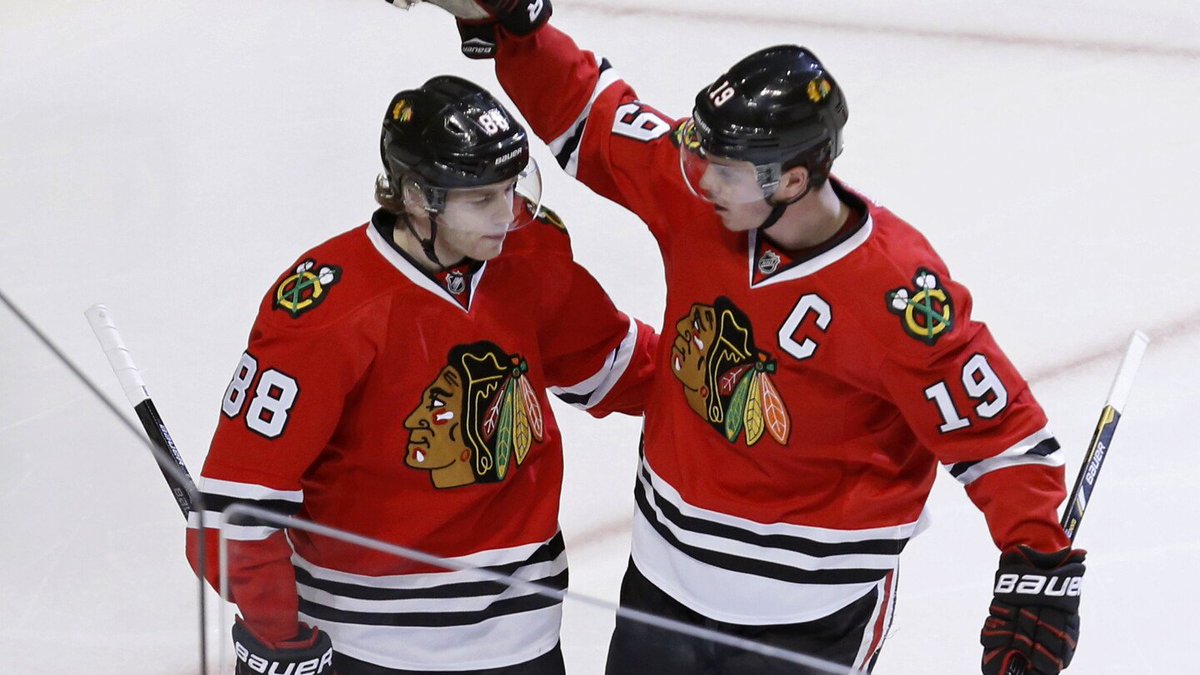 FourFeathersPod's tweet photo. #OTD in 2014, the Chicago #Blackhawks signed both Patrick Kane and Jonathan Toews to matching eight-year, $84 million contract extensions. 

Absolute LEGENDS. https://t.co/eRYAeSFIJF