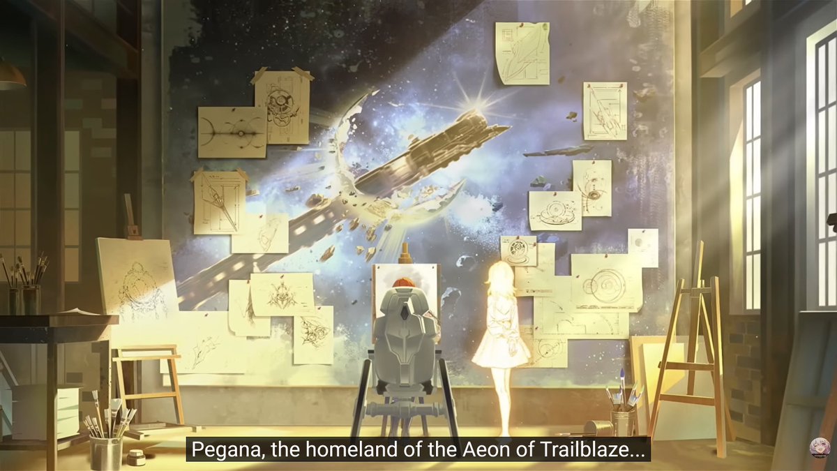 synonyms26's tweet photo. So the game's icon is Pegana all along, and it's also a Penrose staircase/clock...
Same one in Exotale too. I was thinking why the heck Mythus and Trailblaze/Finality have the same staircase, turns out, it IS the same. https://t.co/vSvmVrTxKw