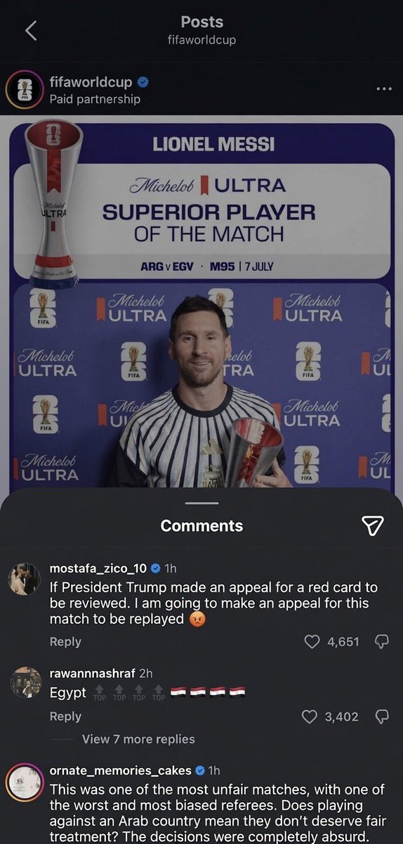 khelszz's tweet photo. 🚨📲 Egypt player Mostafa Zico in official FIFA World Cup page😳

“If President Trump made an appeal for a red card to be reviewed. I am going to make an appeal for this match to be replayed😡”

He doesn’t want to let go of this robbery! https://t.co/Kv2t8XUI3k