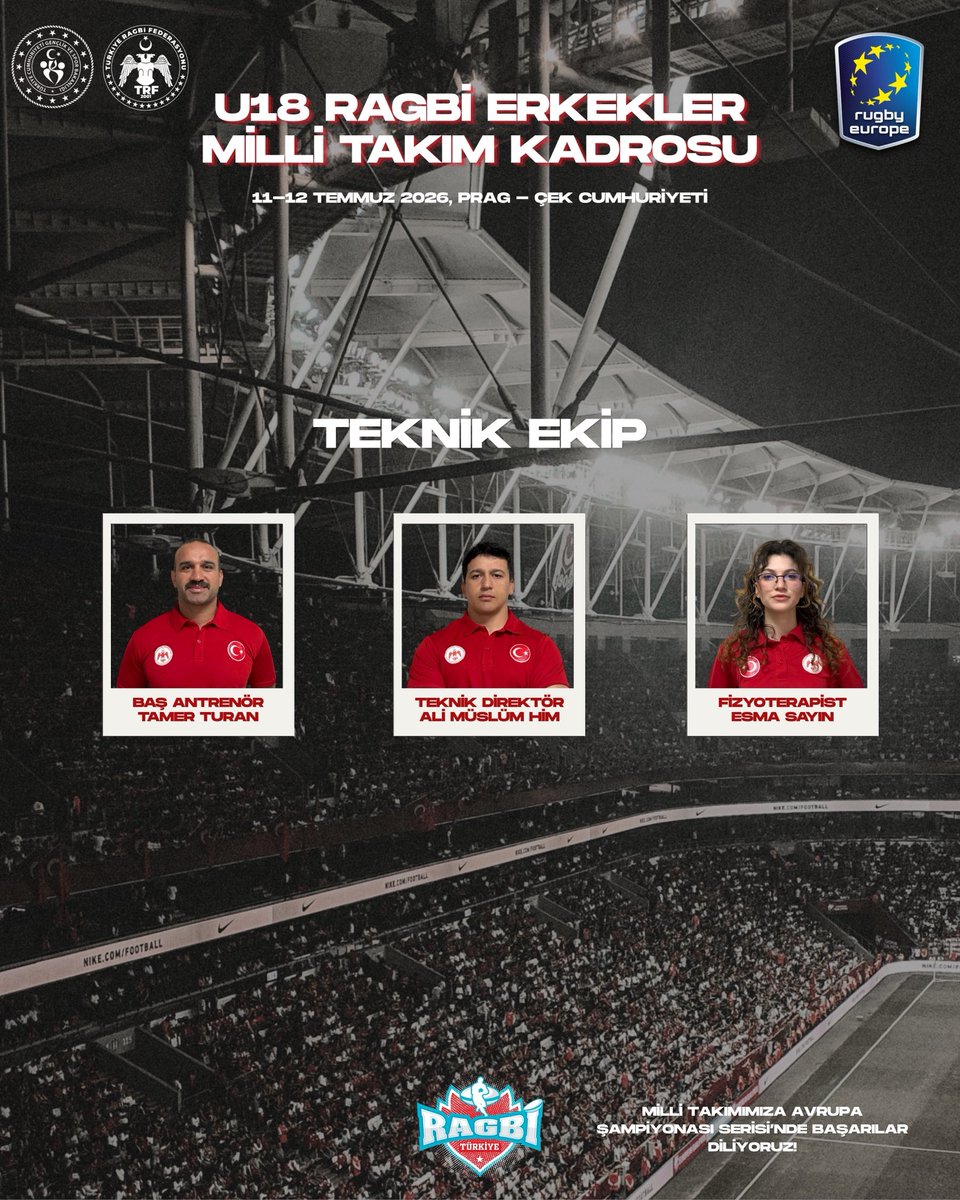TRagbiFed's tweet photo. 🏉 U18 Erkek Milli Takım Kadromuz! 🇹🇷

Ay-yıldızlı formayla sahaya çıkacak tüm sporcularımıza ve teknik ekibimize başarılar diliyor, Prag’da mücadele edecek millilerimize yürekten inanıyoruz. 🇹🇷💪

📅 11-12 Temmuz

Başarılar Milliler! ❤️🤍

@oa_bak @hamzayerlikaya @trtspor https://t.co/zdO55B1Cgu