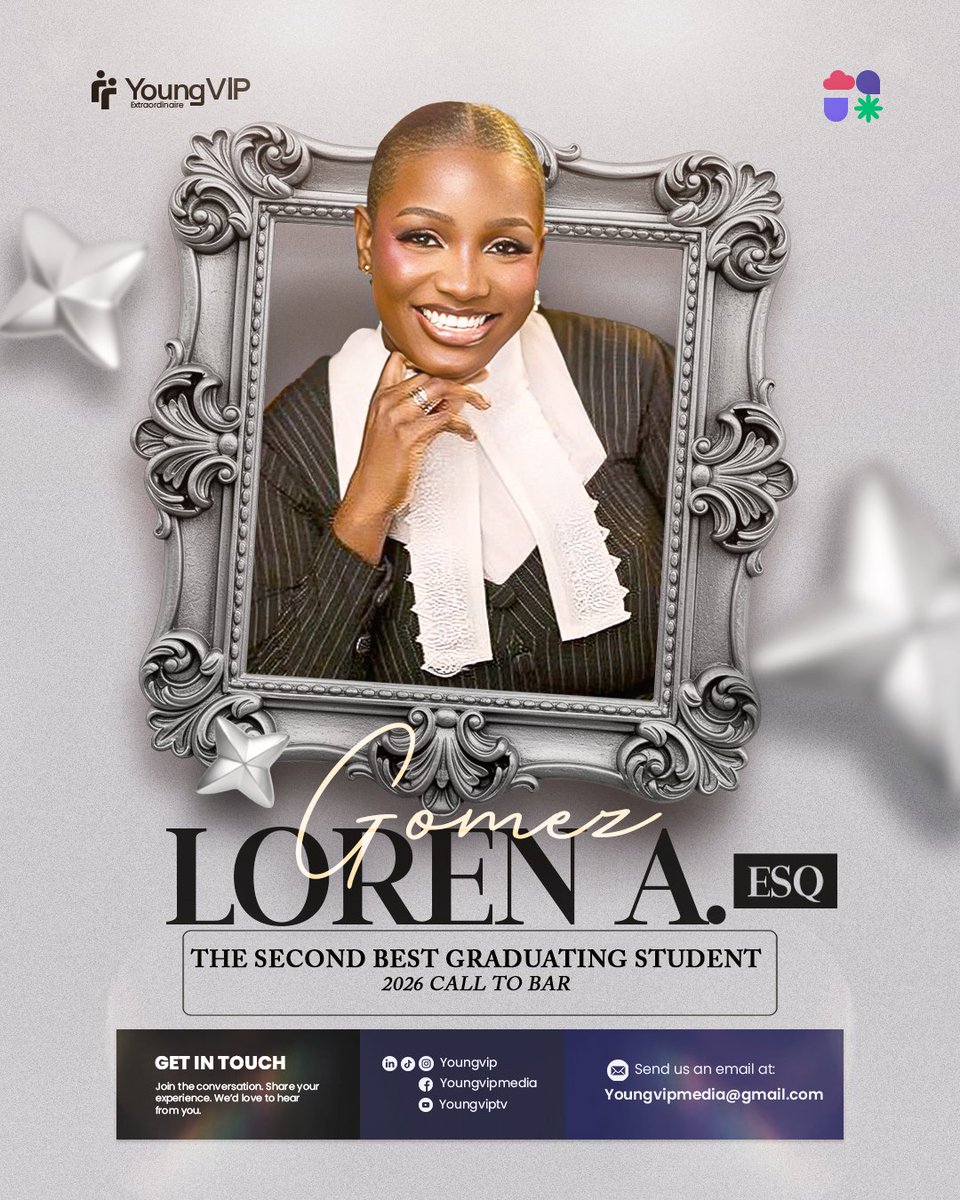 youngvipmedia's tweet photo. Meet Loren Gomez and Modestus Happiness, the Joint Female BGS and 2nd BGS Overall at the Nigerian Law School! 🎓

Loren graduated from UNILAG (Abuja Campus), while Modestus graduated from Igbinedion University (Port Harcourt Campus).

Congratulations, Loren &amp; Happiness! 🤍

#NLS https://t.co/RP89eRxBWF
