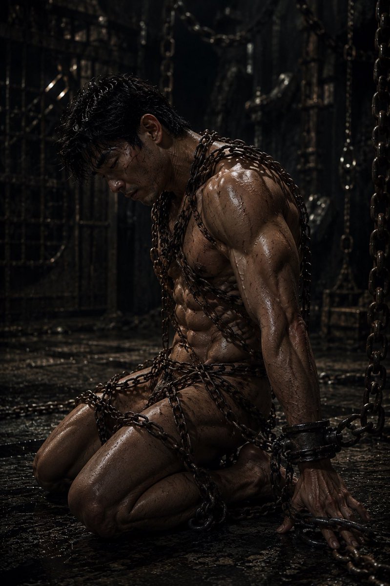 PrasittimayT's tweet photo. The Evil Lord Prisoner 

Bound by chains, not by fear. The fallen lord still kneels undefeated.

#JinWooKang #DarkFantasy #EvilLord #PrisonerScene #CinematicPortrait #KoreanEditorial #FantasyArt #DarkAesthetic #Photorealistic #UnbrokenSpirit https://t.co/zN45aDx9eL