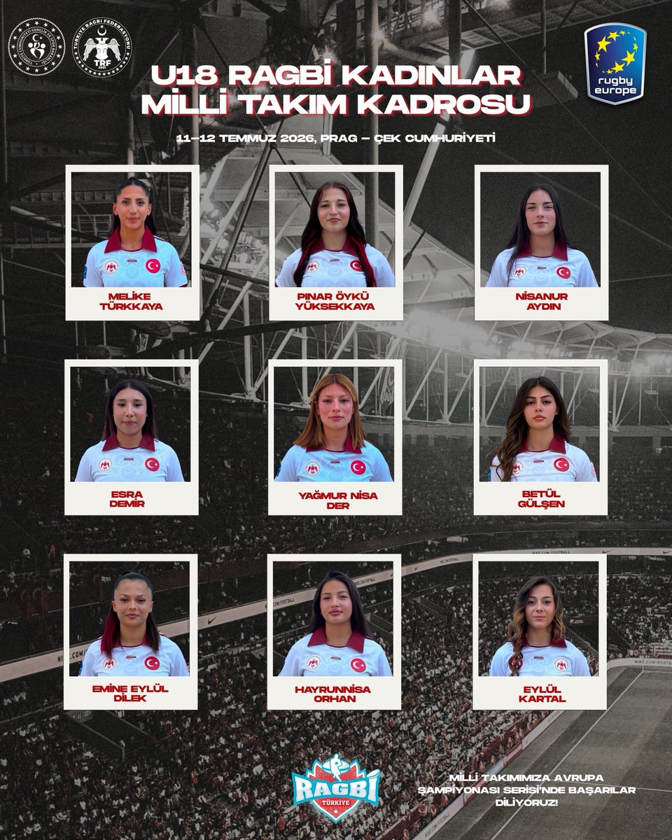 TRagbiFed's tweet photo. U18 Kadın Milli Takım Kadromuz! 🇹🇷

Ay-yıldızlı formayla sahaya çıkacak tüm sporcularımıza ve teknik ekibimize başarılar diliyor, Prag’da mücadele edecek millilerimize yürekten inanıyoruz. 🇹🇷💪

📅 11-12 Temmuz

Başarılar Milliler! ❤️🤍

@oa_bak @hamzayerlikaya @trtspor https://t.co/E3gGKmL1dM
