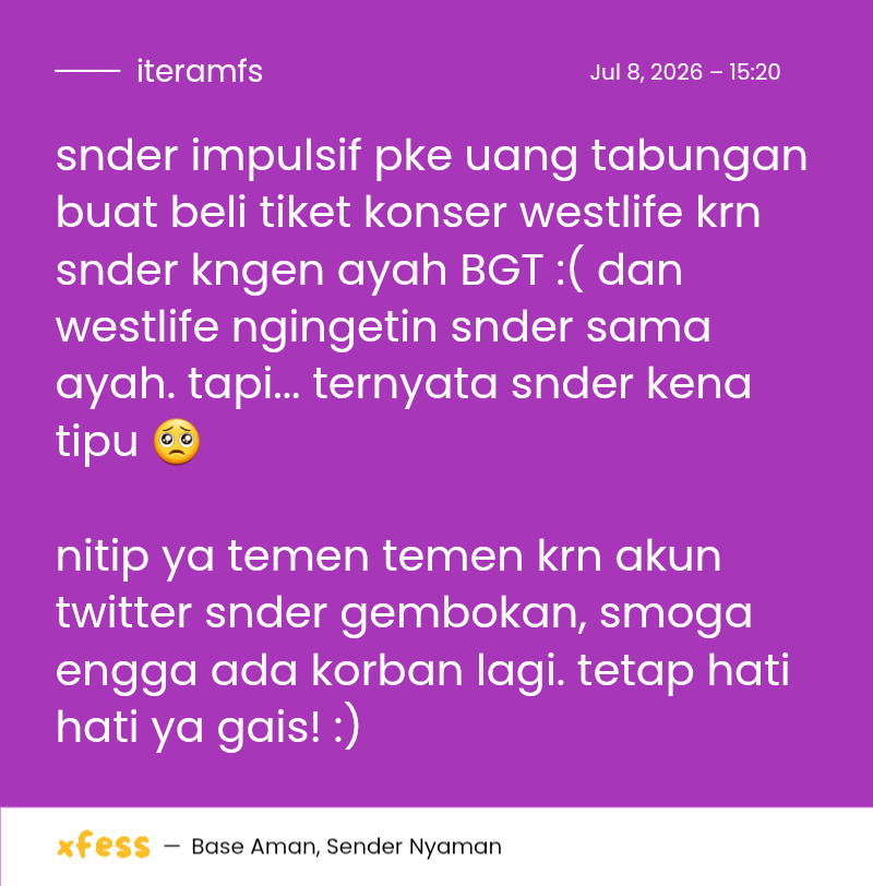 iteramfs's tweet photo. itera! ⚠️SCAMMERS/PENIPUAN⚠️
MANDIRI: 1200014742980
BRI: 739001024846531
( MARDIAN SUKMA NEGARA)
WhatsApp: +62 858-8232-9274 (Ardian)

siapatau kakak/abang ada yg perlu pelampiasan emosi, nih doxxing n maki maki aja penipu miskin :) snder msih gemeter gada tenaga https://t.co/HoTHxl8XvF