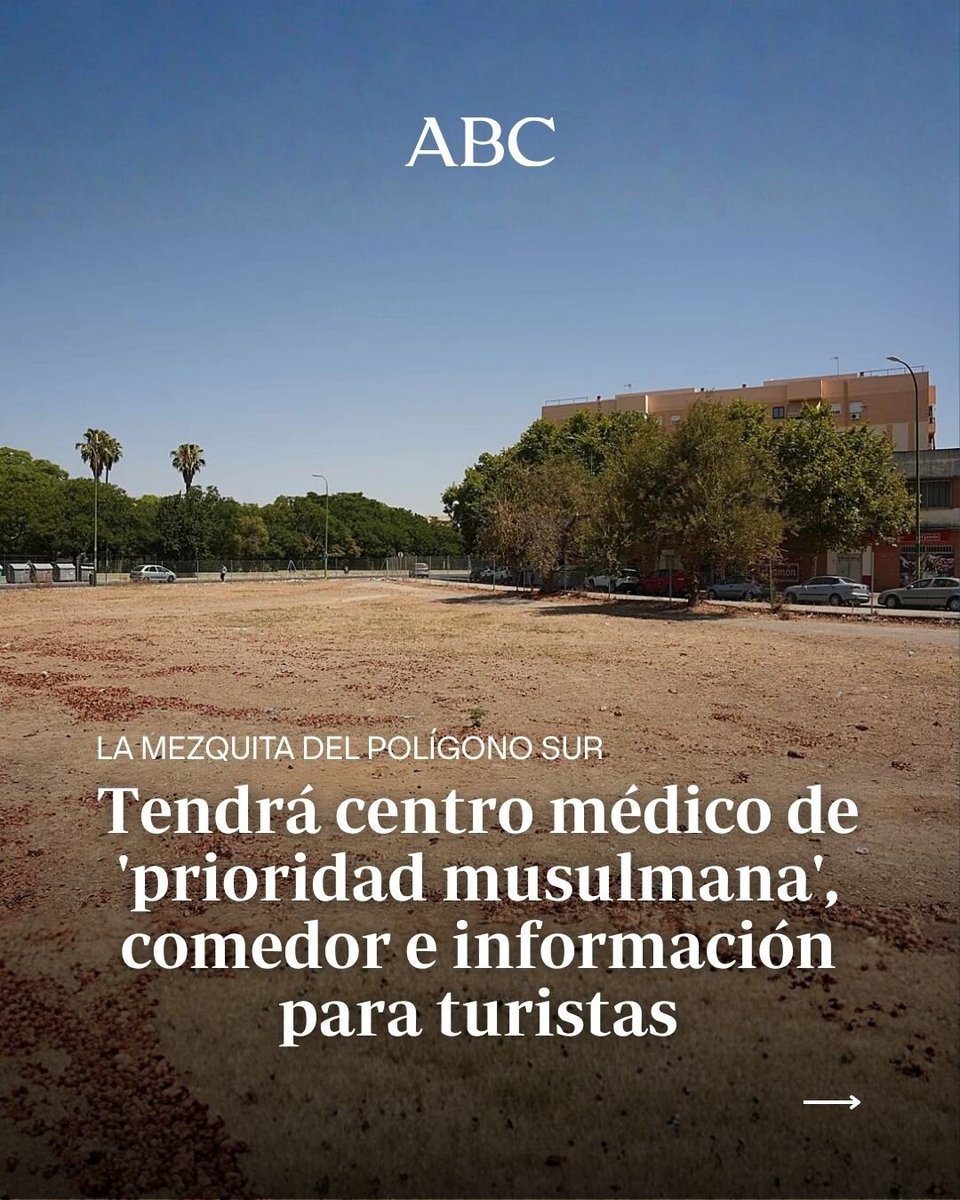 abcdesevilla's tweet photo. 🕌🏥 La mezquita del Polígono Sur tendrá centro médico de 'prioridad musulmana', comedor e información para turistas.

🔗 https://t.co/VLpZVqu1pS

✍🏻 Cristina Rubio

#sevillahoy #PolígonoSur https://t.co/ko6O7PBsJz