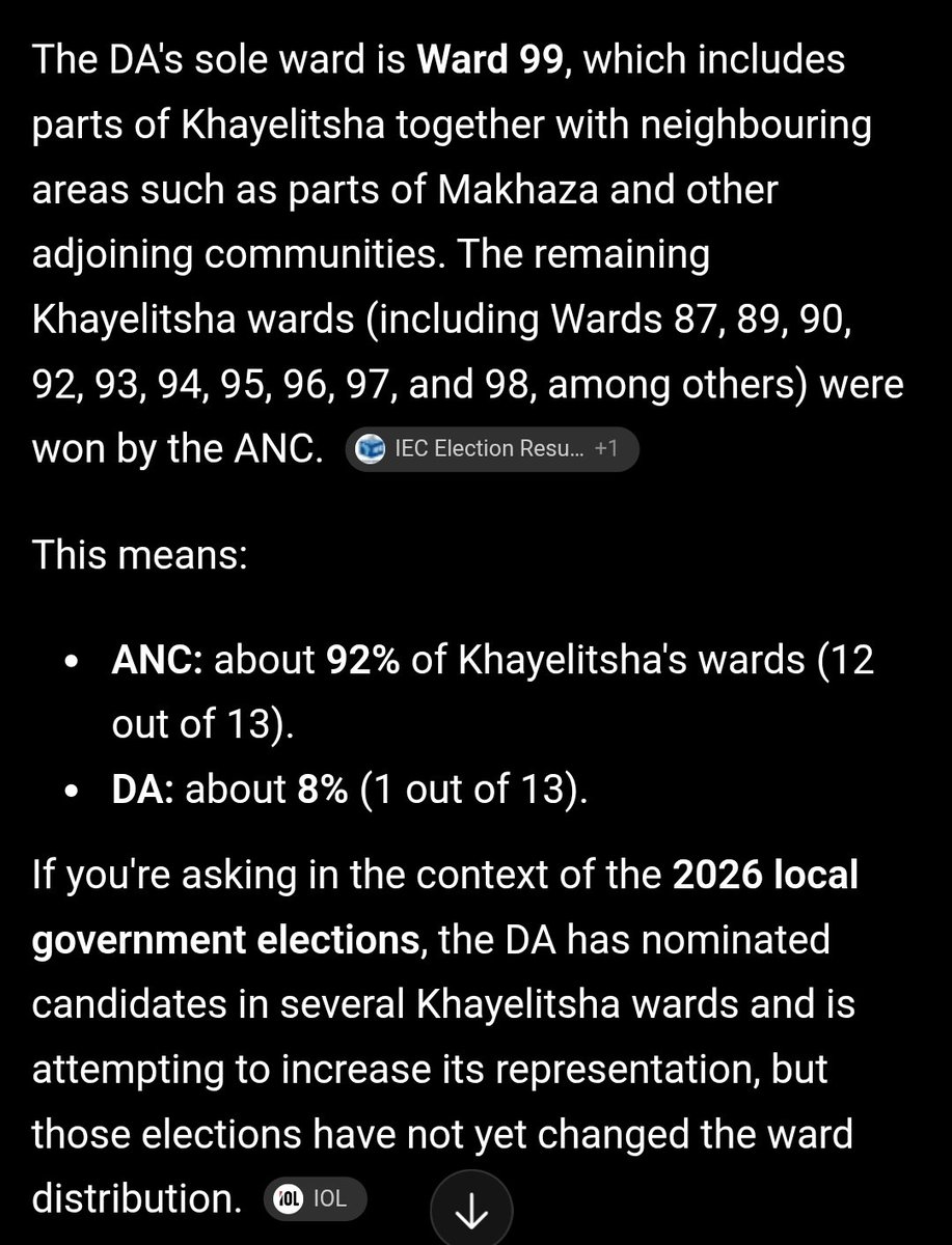 MuzMore's tweet photo. @HermanMashaba @Our_DA For the record I'm  an ActionSA  member in good standing. With that said, I'm prone to clarity seeking venture from time to time. Using the attached snapshot and if there's anything to go by, why is Khayelitsha's backwardness is always attributed to the DA not the ANC? https://t.co/q7dPvUVnXY