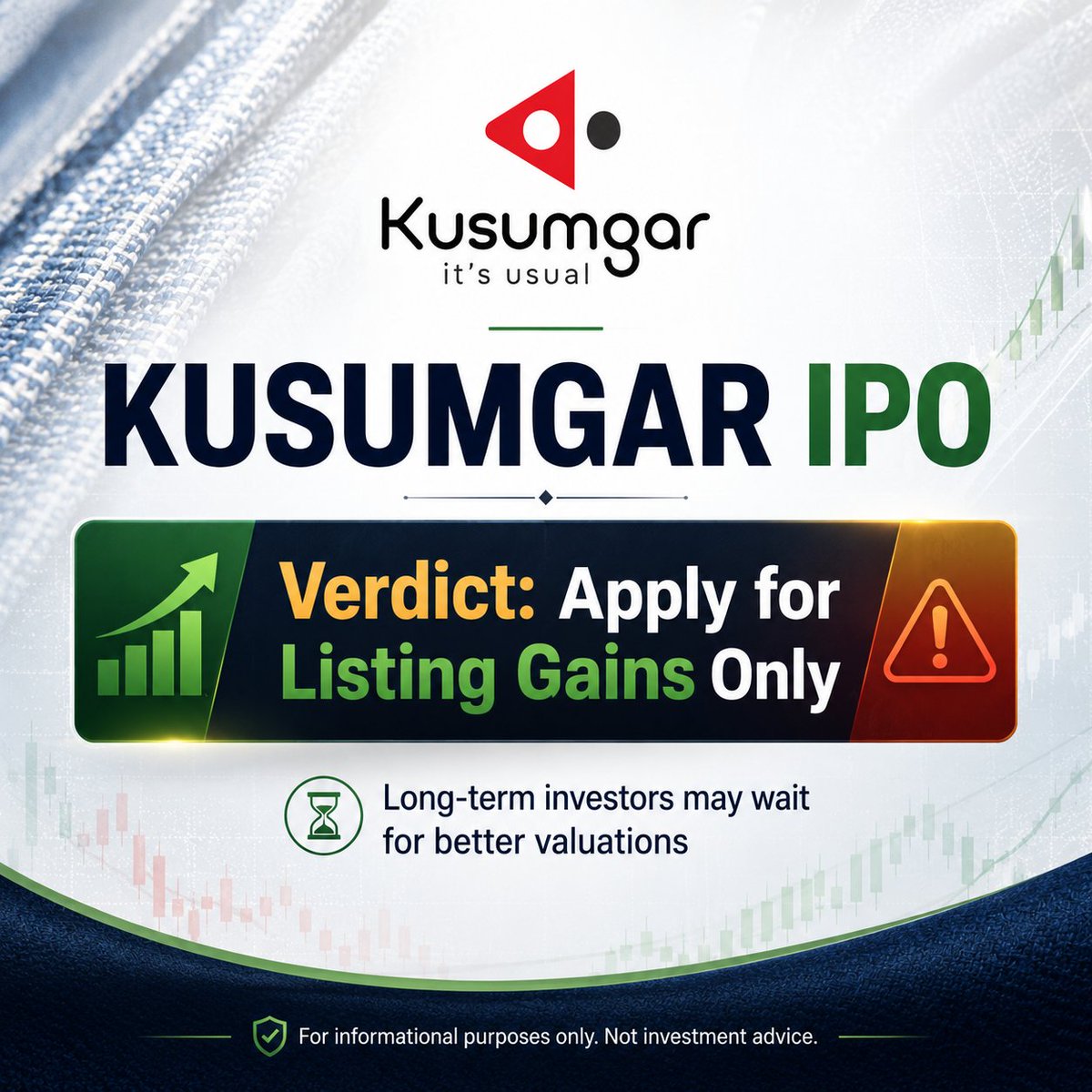 AmitGoenkaRA's tweet photo. Kusumgar IPO may attract listing gain interest, mainly because of strong GMP and subscription demand. However, from a long-term investment point of view, I would remain cautious at current valuations. FY26 revenue and profit have declined, and the IPO is a complete OFS, so no fresh money is coming into the company.