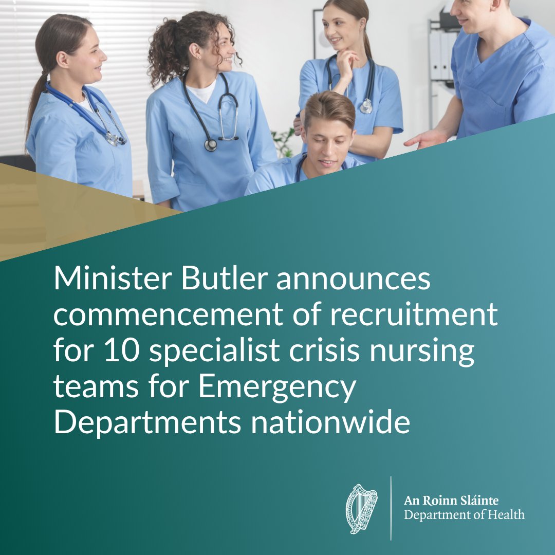 roinnslainte's tweet photo. The teams, comprising Advanced Nurse Practitioners (ANPs) and Clinical Nurse Specialists (CNSs), will provide specialist support to people presenting to emergency departments in mental health crisis.

https://t.co/7Q3hC1vG3b https://t.co/rnSZ0XR7o4