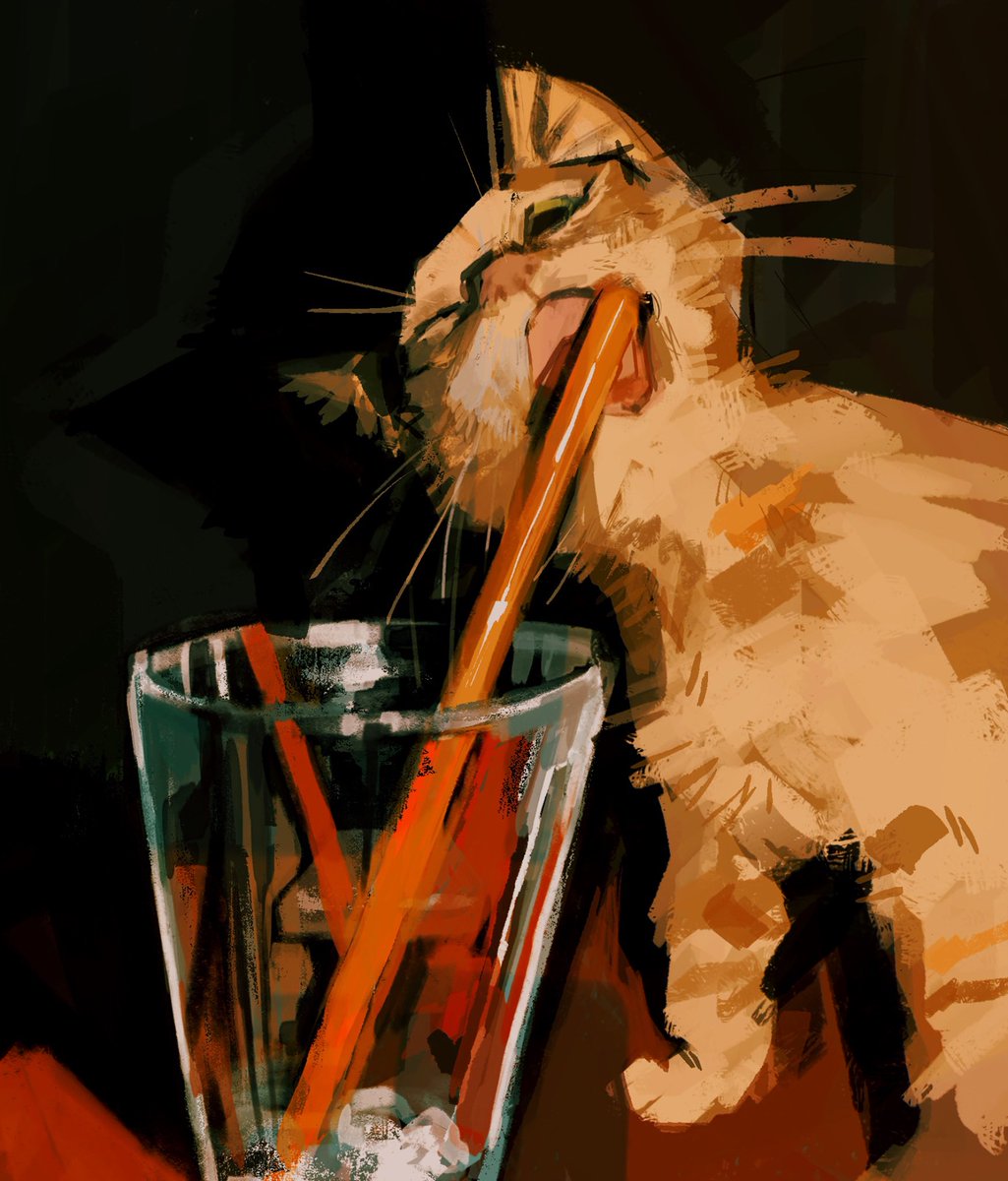 eedlejoy's tweet photo. to complete all of the cat posts here’s a reupload of one of my more popular cat pieces (my pfp),i think he’s one of the first studies i did in this style! https://t.co/uj4hwHsQV0