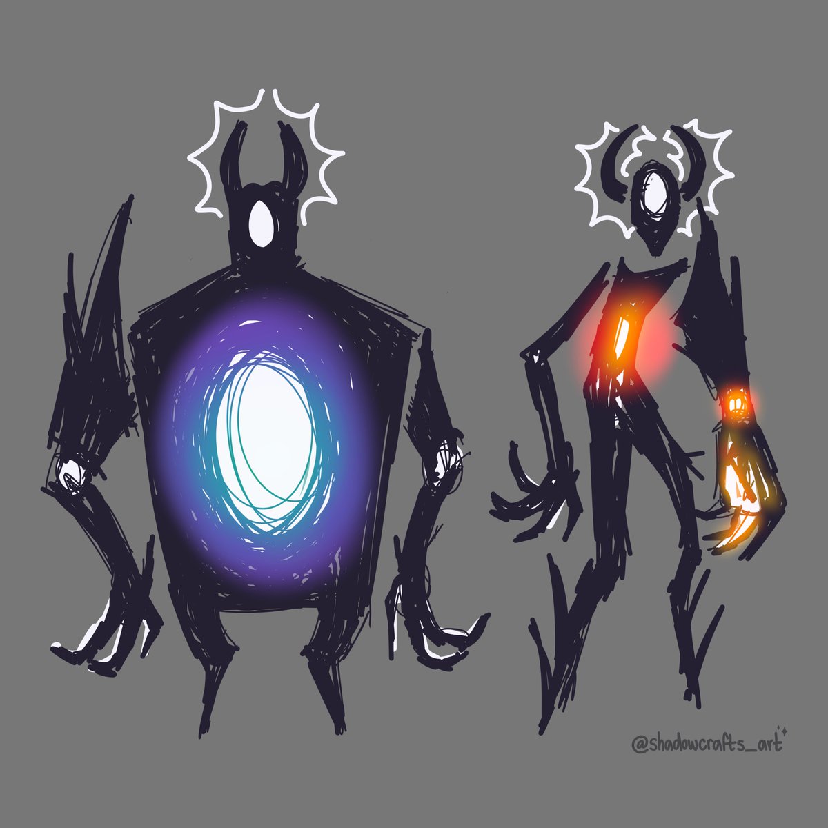shadowcraftsart's tweet photo. some void creatures inspired by the blackbody theory that hunt and consume arcane energy #monsterdesigns #commissionsopen #dndmonsters #digitalartist https://t.co/61Boxd6wjH