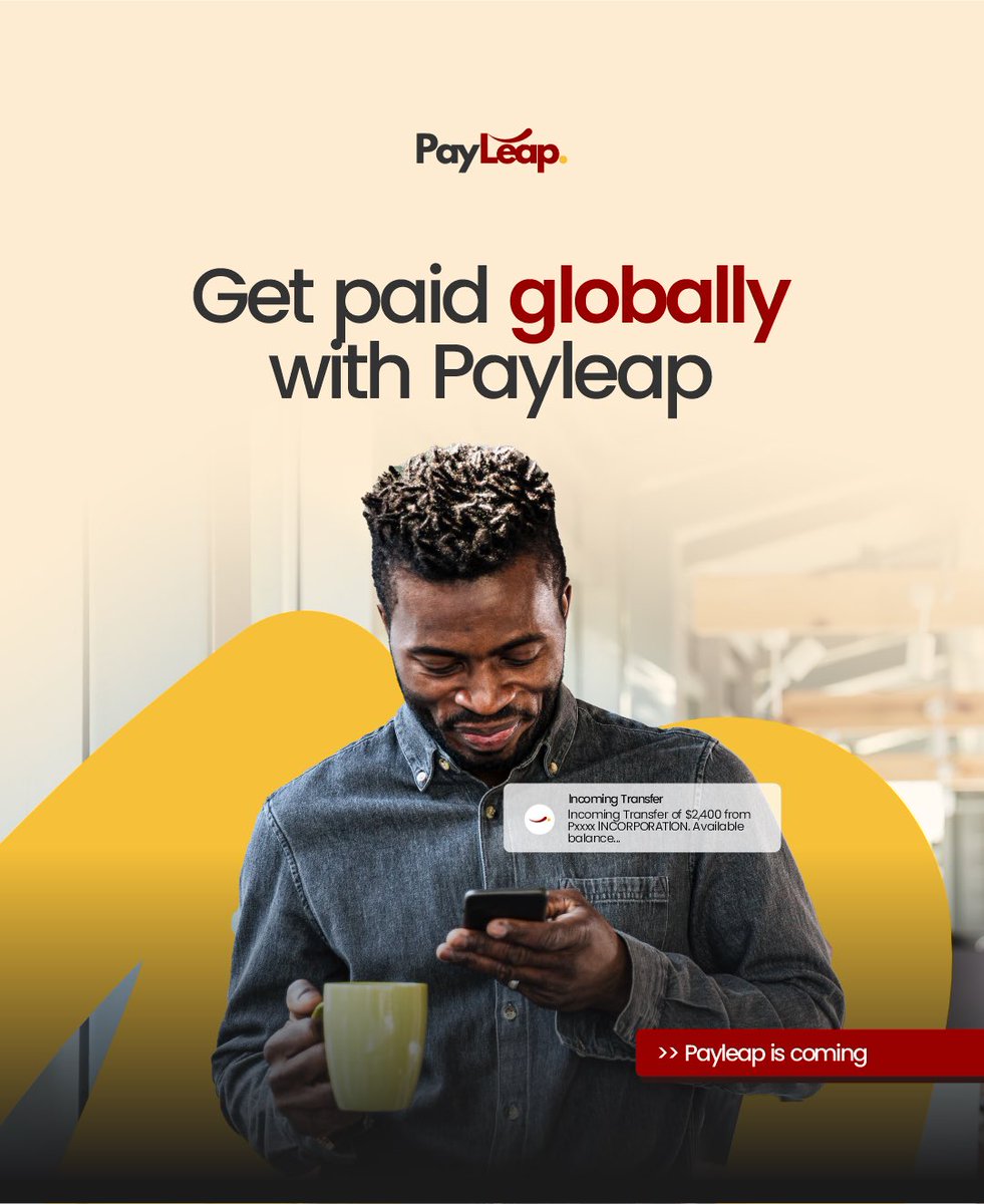 paybyleap's tweet photo. Work globally, get paid locally. 🌍💼
Whether you are a freelancer, remote worker, or business owner, PayLeap is coming to make cross-border payments seamless.
The future of borderless finance is almost here. Stay tuned! 🚀☕
#PayLeap #Fintech #RemoteWork #GetPaidGlobally https://t.co/x1ZVHRkZvK
