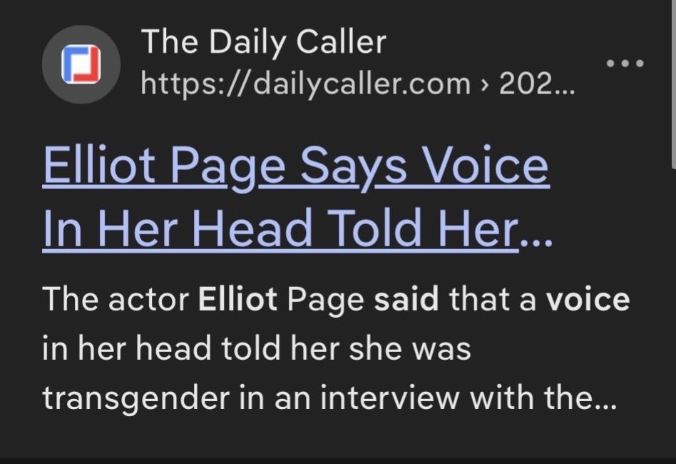 PrishaMosley's tweet photo. Ellen Paige transitioned because of voices she heard in her head and everyone and her doctors were okay with this? https://t.co/udJa0eIXp8