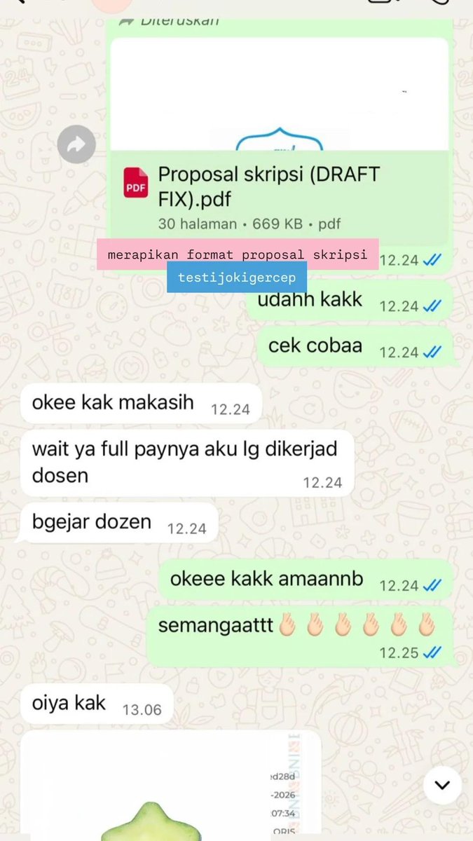 menghantaam's tweet photo. 118. laporan pkl ✅
119. merapikan file ✅
120. merapikan format proposal✅
121. powerpoint✅
#zonaauang #zonajajan #joki https://t.co/6hkAajafsP