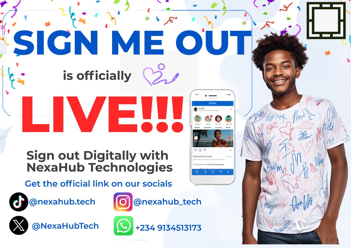 NexaHubTech's tweet photo. WE JUST LAUNCHED! 🚨🚀
The era of digital sign-outs is here. 🔥
https://t.co/v8krUL8WW6
📲 Tap the link, and be among the first to sign out digitally. https://t.co/zAMJe6vzPb