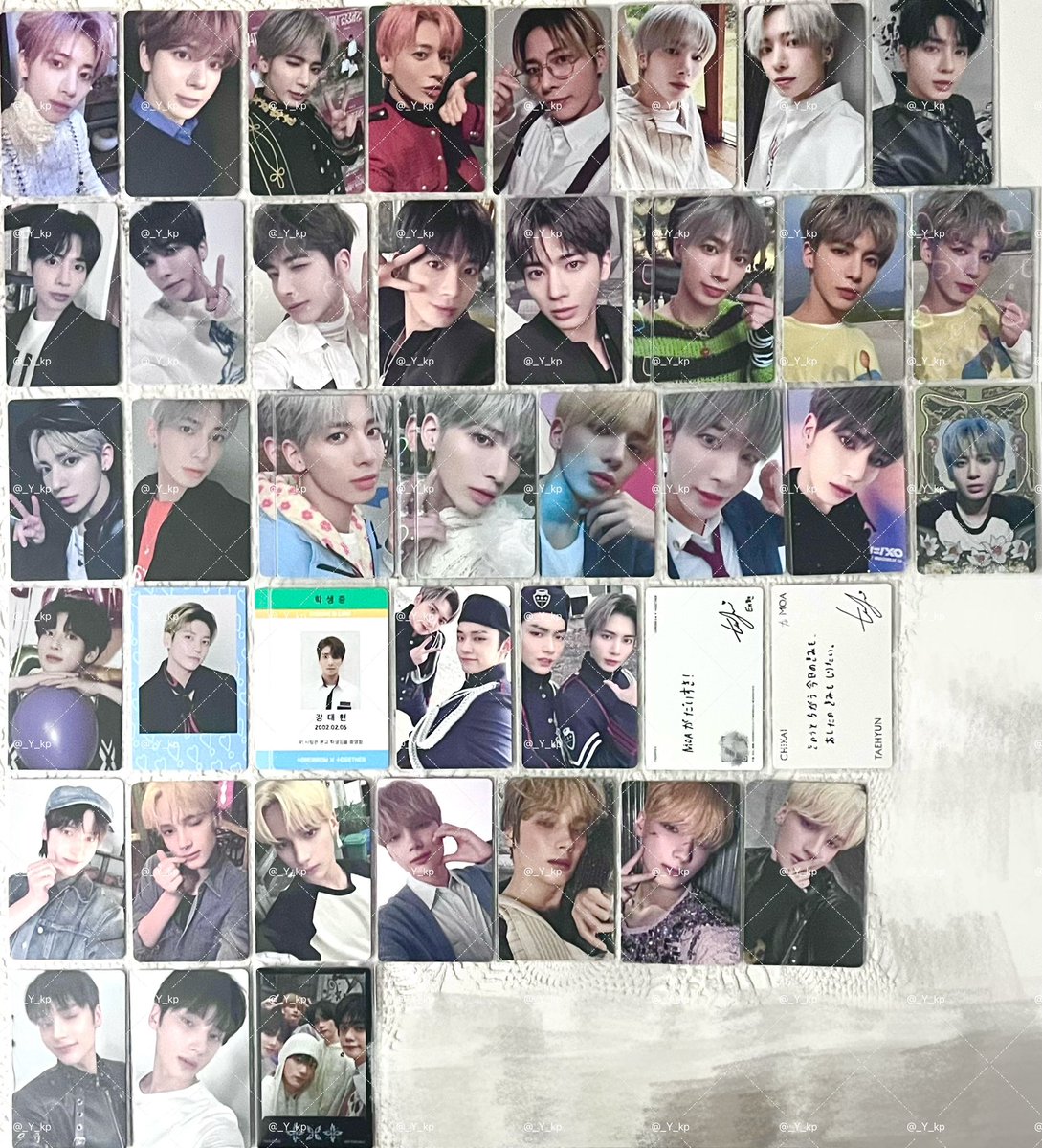 _Y_kp's tweet photo. @0 【他グル 交換】 TOMORROW X TOGETHER TXT トレカ 特典 ラキドロ

譲 : 画像1~3
求 : ALD1 アンシン/サンヒョン , 新世界 YUMA >>> ENHYPEN ジョンウォン , &amp;TEAM JO >>> 買取

⚠️ポスト投函NG
・レート考慮
・お断り♡のみ/検討中ブクマ/条件違い無反応

条件の合う方はお声掛けください🐱 https://t.co/bXpENGg4md