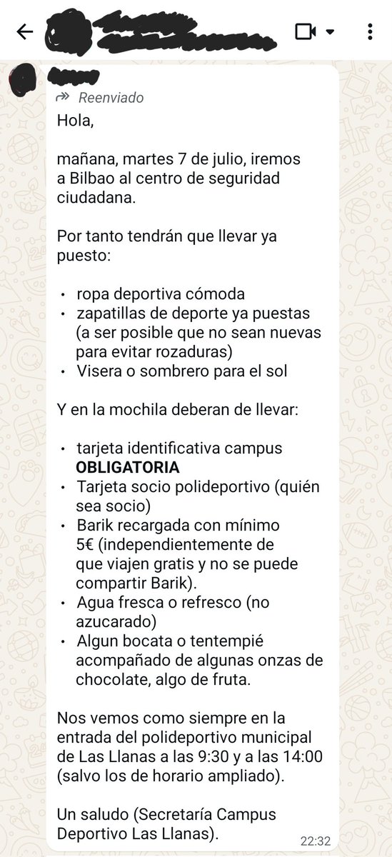 ImanolNietoCasa's tweet photo. Un campus "deportivo" de #Sestao, del que es colaborador y subvencionador el @SestaokoUdala, ha llevado a los y las niñas a las instalaciones militares de la Guardia Civil en Bilbao, sin avisar a padres y madres de ello (como muestra el mensaje de WhatsApp que recibieron) 🧵 https://t.co/osvzTSkSF3