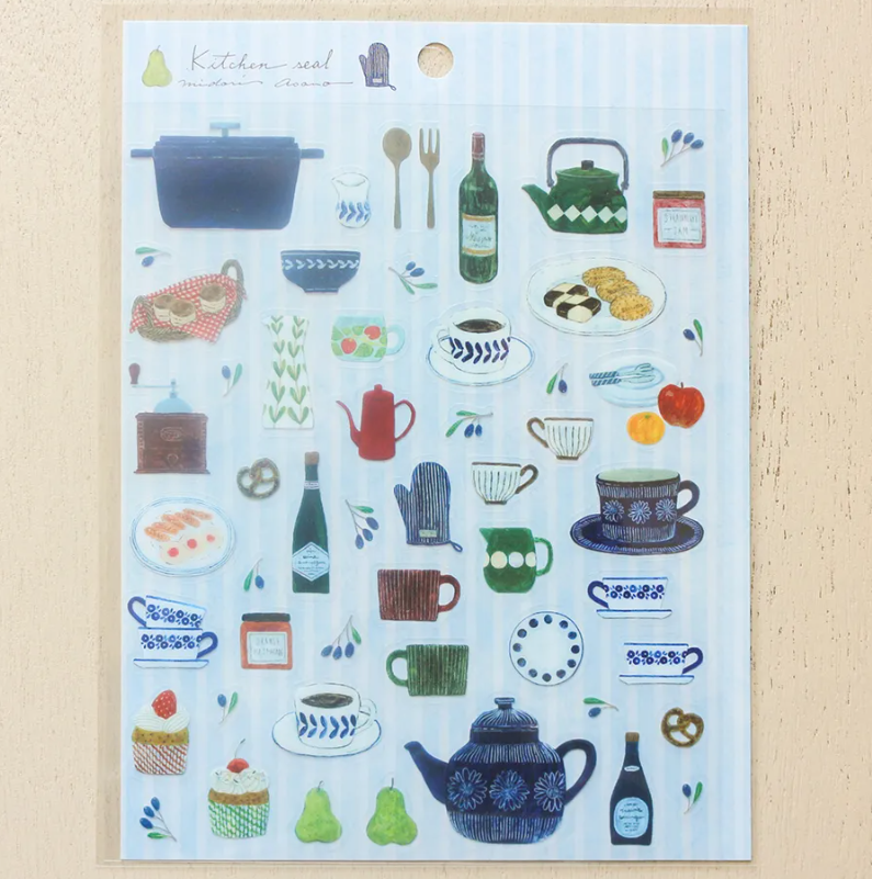 tcsliving's tweet photo. Tiny cakes, charming tableware and beautifully arranged kitchen tools make this Midori Asano sticker sheet irresistible.
The clear PET background blends naturally into planner pages, recipe journals, letters and everyday collages.
#PlannerStickers #KitchenStationery #StickerLover #Journaling #CozycaProducts