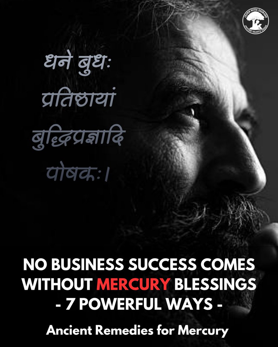 TvamAstrology's tweet photo. If Mercury is weak ➔  Money Leaks, Business Suffers
7 Mercury Remedies straight from the classics👇

A Thread🧵