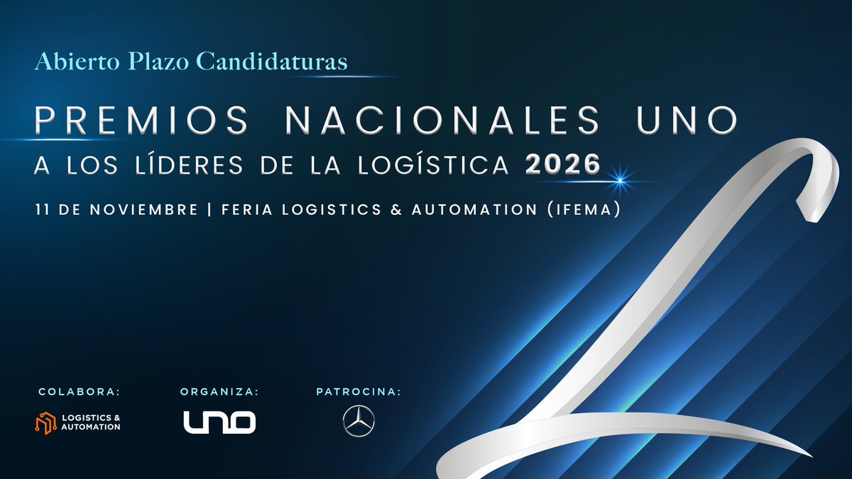 UNOlogistica's tweet photo. 🏆 ¡Vuelven los #PremiosNacionalesUNO a los LÍDERES de la Logística! 

Recuerda presentar tu candidatura antes del 21 de SEPTIEMBRE ➡ https://t.co/BxBXxFLm9D

🎟️¡Consigue tu entrada para asistir a la VII edición! ➡ https://t.co/2dGn3PCZy2 https://t.co/jLUv9zxCs5