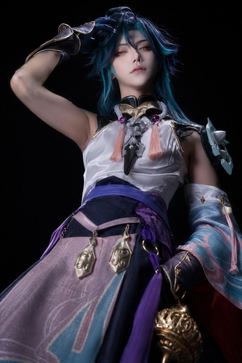 kaii050412's tweet photo. 原神魈/cosplay https://t.co/06GzFnpi08