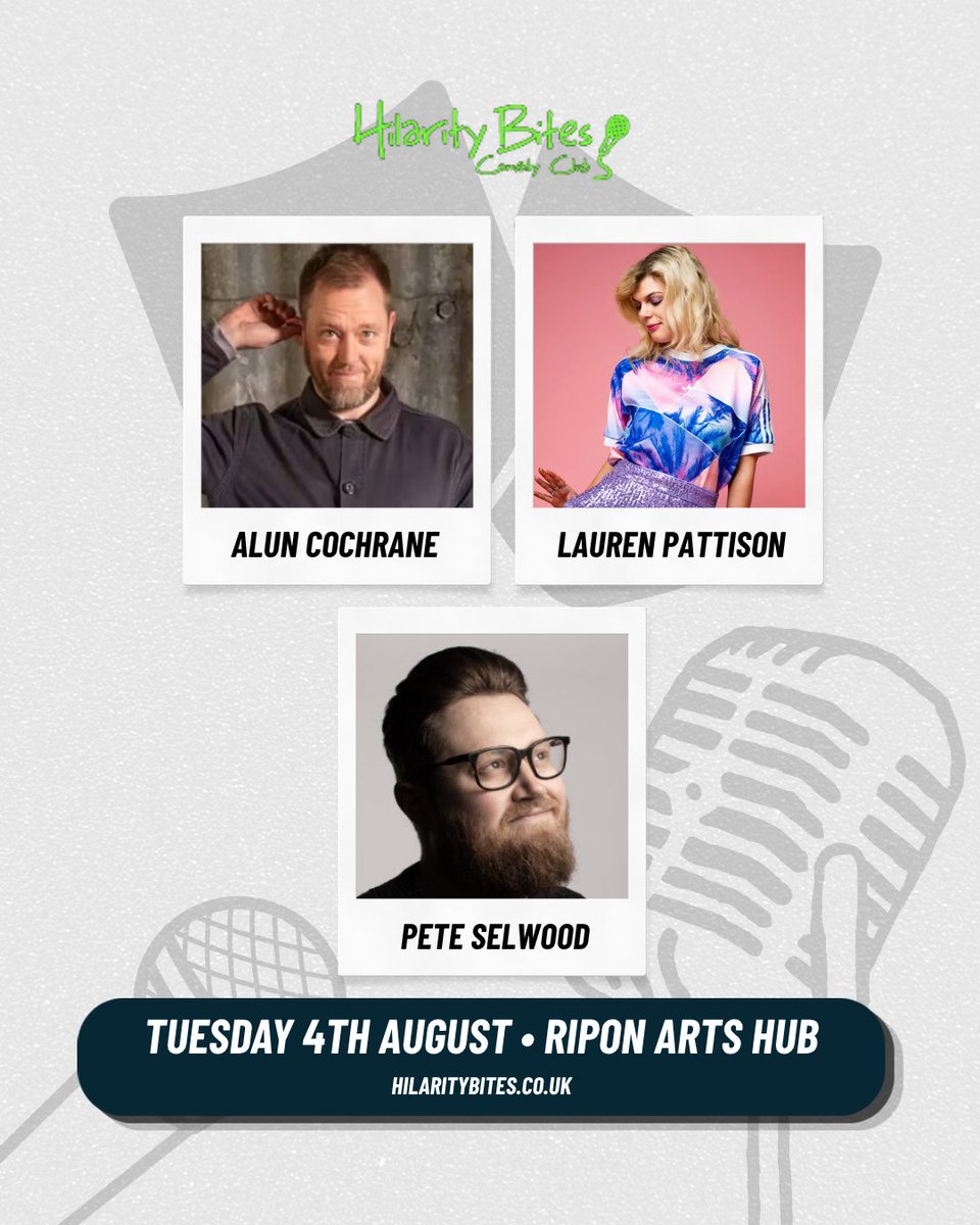 HilarityBites's tweet photo. 🙏🏼 A huge thank you to everyone who turned out for our sold-out show at Ripon Arts Hub last night

😄 Hilarity Bites returns on Tuesday 4th August for even more laughs with these top-drawer names

🎤 Allun Cochrane
🎤 @laurenpattison 
🎤 Pete Selwood

ℹ️ https://t.co/UGACCN6VnQ https://t.co/HibcbmcS5t