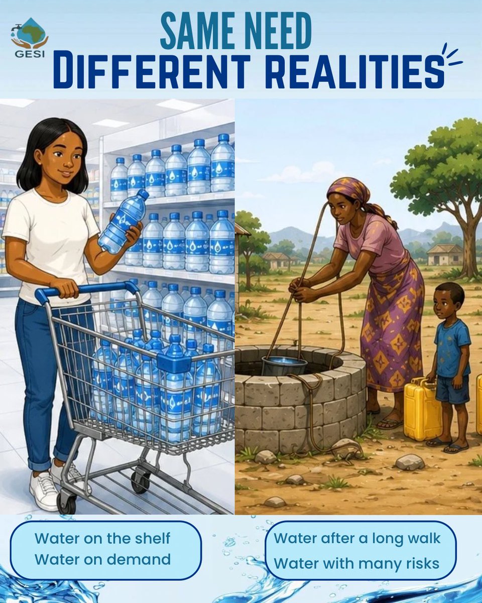 global_sustn's tweet photo. Everyone needs water. Not everyone gets it equally.

In Nigeria, the richest households are 17× more likely to have access to safely managed drinking water than the poorest households. (WASH NORM 2021)

Water inequality is real. 💧

#sdg6 #wash #nigeria #gesi #wateraccessibility https://t.co/vwDYaKWx5f