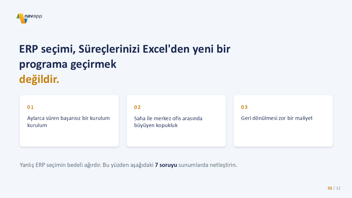 MSNavapp's tweet photo. İnşaat sektörü için ERP seçerken sormanız gereken 7 kritik soruyu sizin için derledik. https://t.co/aoPVKrPCzX