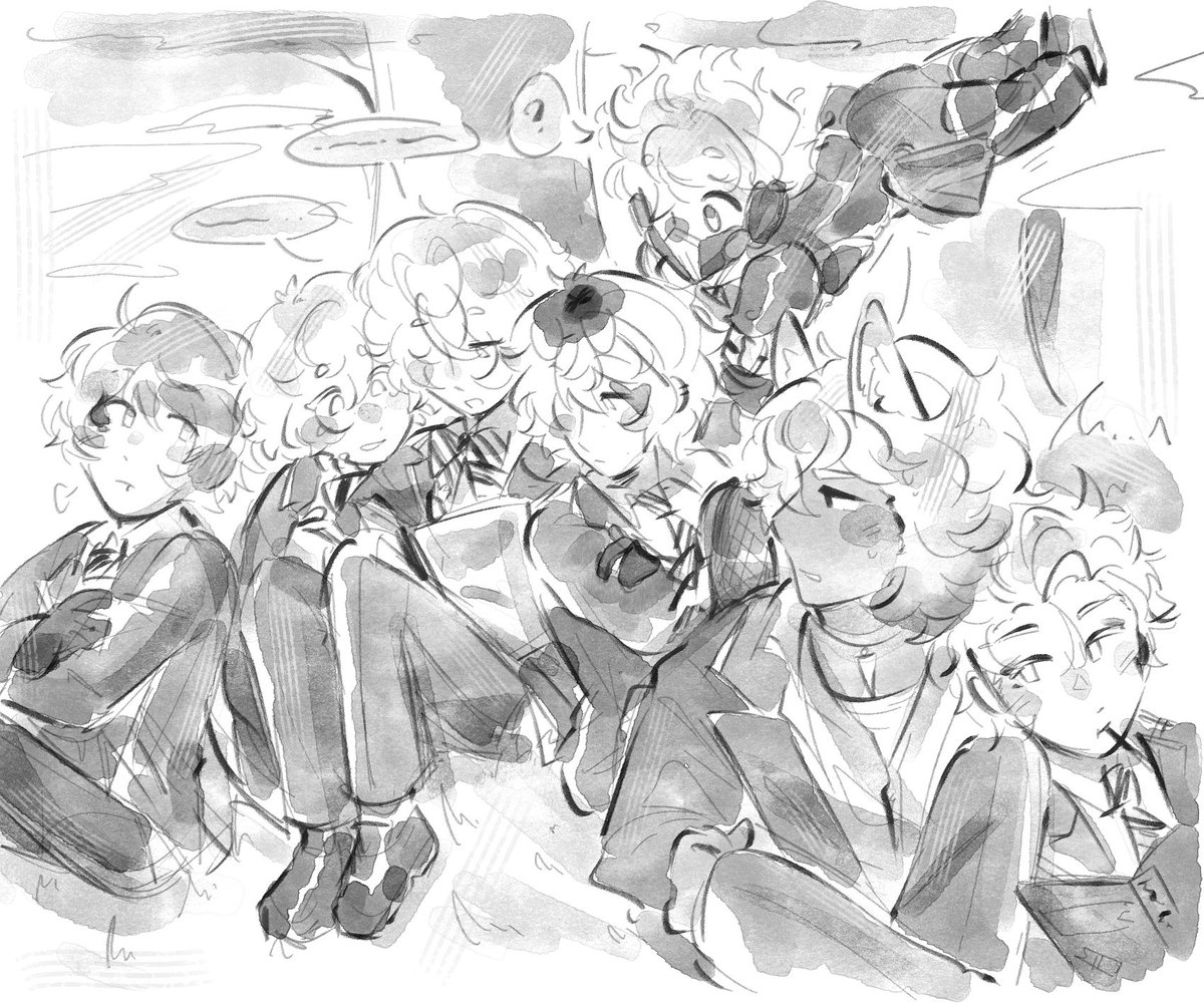 idikeis's tweet photo. "Riddle and his troublemaking freshman?" -> he loves them trust https://t.co/5Vl46r1XAC https://t.co/siLp6M4oDj