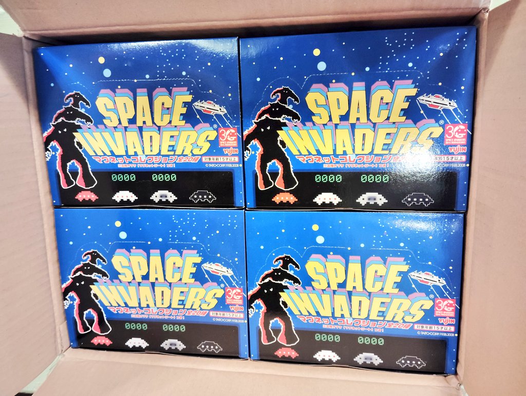 BEEP_akihabara's tweet photo. 【BEEP脅威の入荷イズム】
スペースインベーダー30周年記念で発売されたマグネットコレクションのデッドストックを入荷しました。ボックスも封がされたままですョ！　近所販売しますので、どうぞヨロシク〜♪　（天元中） https://t.co/lR5CtcJN5m