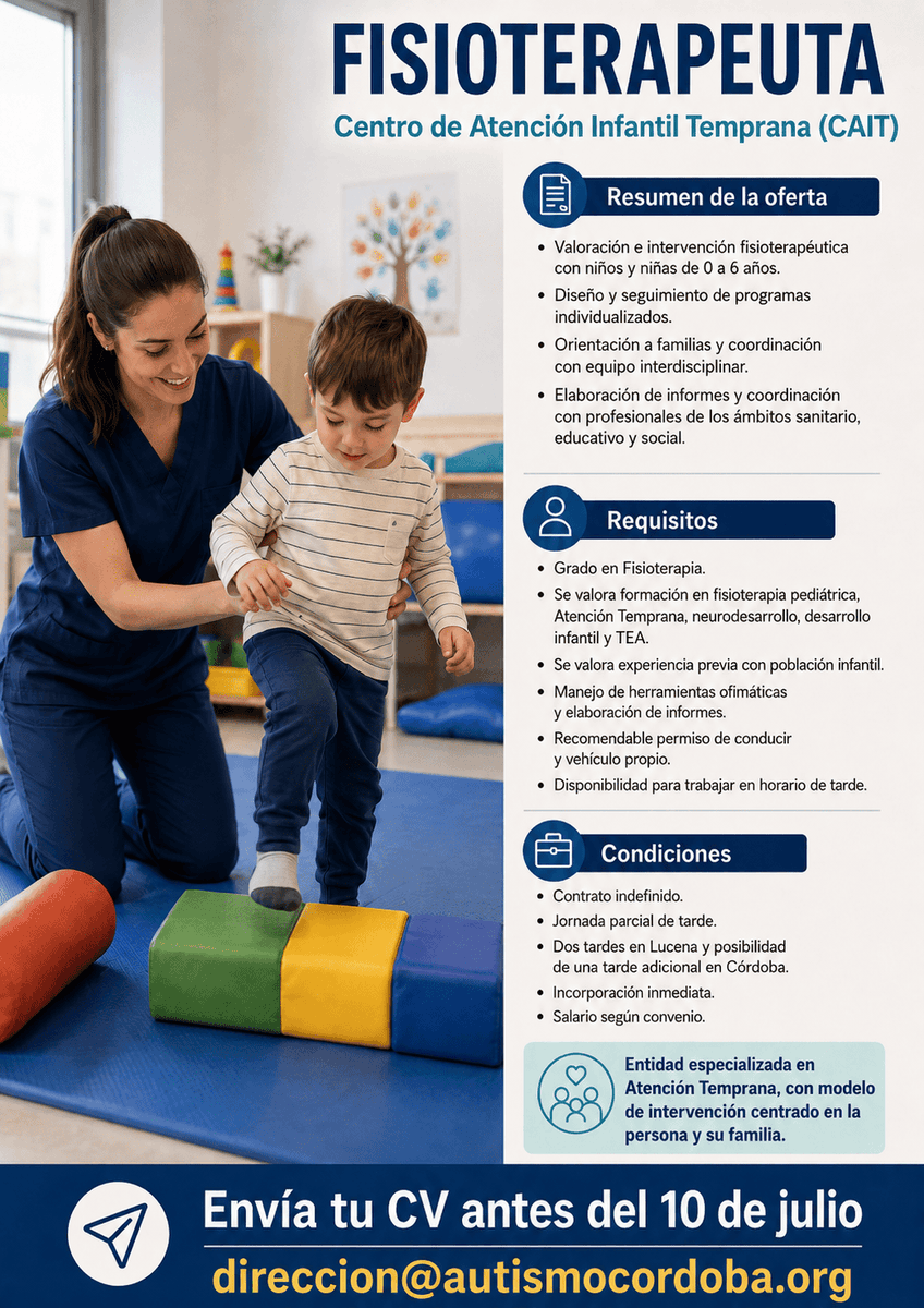 camaraemplea's tweet photo. Nueva oferta de #trabajo Camara Emplea: FISIOTERAPEUTA en #lucena @camaraofcordoba > https://t.co/4T8WMGZaqT #camaraemplea https://t.co/M0D6DFJhJp