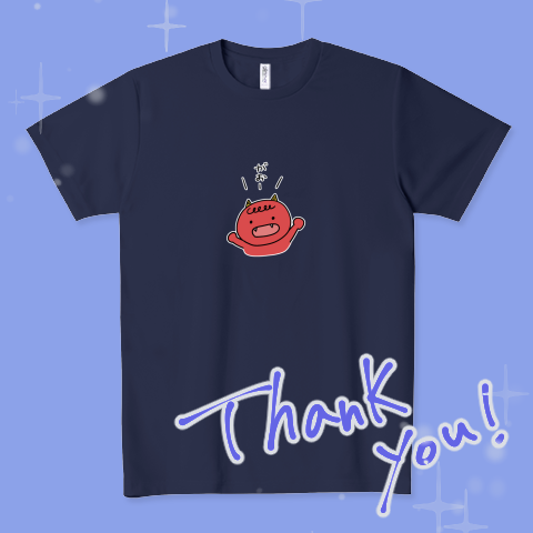 おに」のドライTシャツ(4.4オンス)が売れたよ🎊 #Tシャツトリニティ