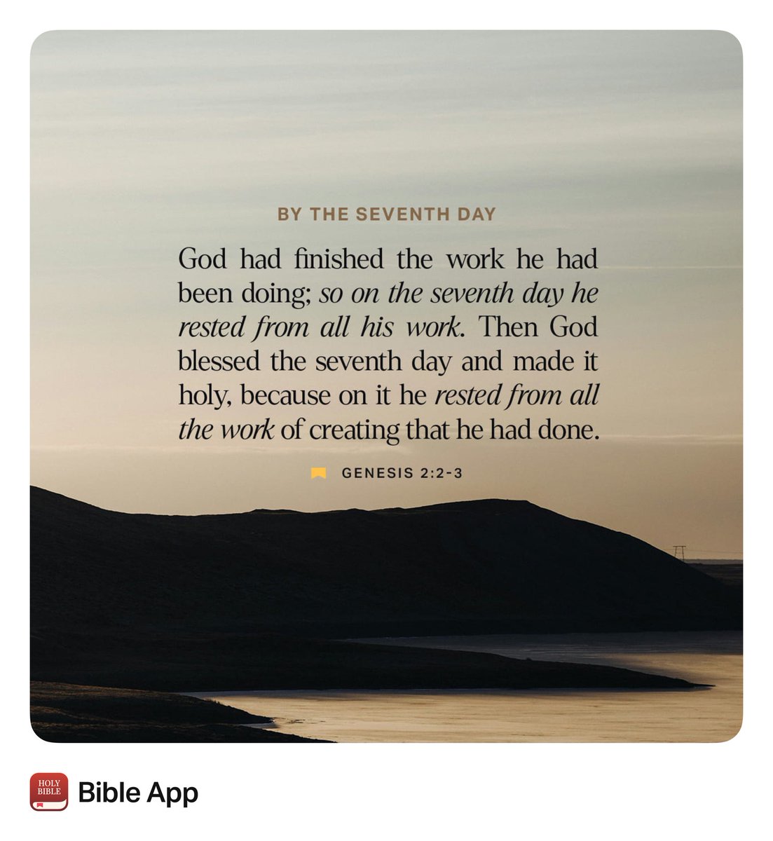 MrsWilson_12's tweet photo. “And God blessed the seventh day, and sanctified it: because that in it he had rested from all his work which God created and made.”
Genesis 2:3 KJV
https://t.co/Hnyp3QDytg https://t.co/Ke5EN2JcQO