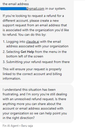 bcdigitalid's tweet photo. Despite maintaining $0 usage and having the official Stripe invoice linked to my exact email, the bot claims my organization "doesn't exist" and refuses to escalate to a human agent.

Can a human billing agent please review this manually? Screenshots of the glitch attached. https://t.co/mollFR1Zep