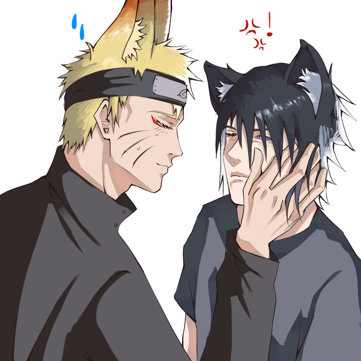 PPuchiha's tweet photo. catsuke AND foxruto🫰🏻🥹 #narusasu #catsuke #foxruto https://t.co/wQ2v6bRnf4