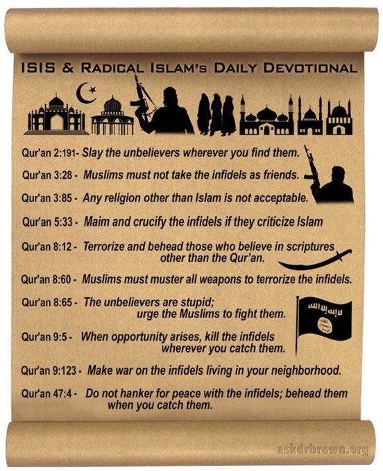 61LL3S's tweet photo. @Oumar34634 @viviapostat Il va falloir ouvrir vos pseudo « textes sacrés ».  La + grande escroquerie de l'islam, ce n'est pas c croyances absurdes voir débiles, ms c d'avoir réussi à faire croire que c'était une religion de paix et d'amour, alors qu'elle tue tout ce qui n'est pas islam depuis 1400 ans. https://t.co/TZzrpOmA6A