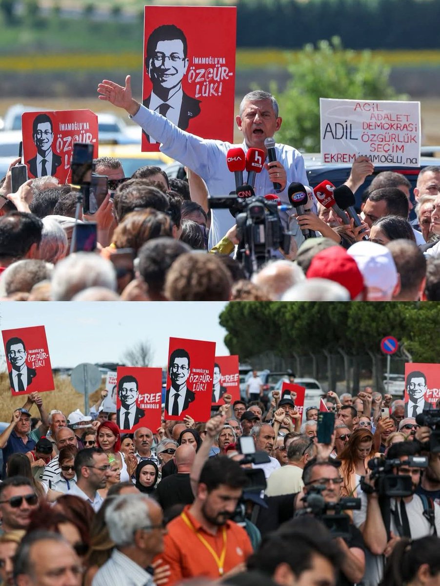 C35Ayhan's tweet photo. Özgür Özel ve Ekrem İmamoğlu yeni bir parti kurmuyor,yeni parti kurmak fikrinde değiller...

Butlanla Gelen Bay Bay Kemal ve yanındaki saray şebekleri yeni parti kurmayı mecbur tutuyorlar....

İl ve ilçe Başkanları neden görevde alınır,mazbatası olmayan biri il ve ilçe başkanlarını görevden alınıyor.

CHP il ve ilçe başkanlarına ya Saraya biyat edin bizimle yada görevde alırız onurlu il ve ilçe başkanları biyat etmedikleri için görevde alınıyorlar...
Yerlerin Saraya ve butlana biat eden il ve ilçelere atama yapılıyor vasıfsız elamanlar.

Sarsyın derdi ne butlan Kemal nede Özgür Özel nede İmamoğlu Sarayın bir tek amacı var CHP yi yok etmek..Sarayın hedefinde CHP ve Cumhuriyet var....

Korkuda seçim kurulunun önüne gidemeyen,inek hırsızı Osmanda dayak yiyen,sokaga çıkamayan bir adamı CHP yi kuryaracak...

Yeni Parti mecburi olmuştur özgür özel tek değildir yanında 100 üzerinde millet vekili,70 in üzerinde il başkanı % 80 )ilçe başjanları Belediye başkanları,yurt dışı birliklerinin tamamı yeni parti diyor....

Mustafa Sarığül,Muharrem ince,Emine ülker Tarhan vs ...gibiler tek ayrıldılar başarılı olamadılar bu defa durum farklı CHP de tek butlan kalıyor CHP sadece kabuk değiştiriyor kabuk CHP'de kalıyor ana gövde yola devam ediyor..

ÖZGÜRLÜK ve DEMOKRASİ YOLU açık olsun..

Hedef Cumhuriyet,hefef CHP'e, edef iktidar,hedef başarı, hedef demokrasi, hedef özgürlük,itat yok,biat yok yürüyelim arkadaşlar..
.