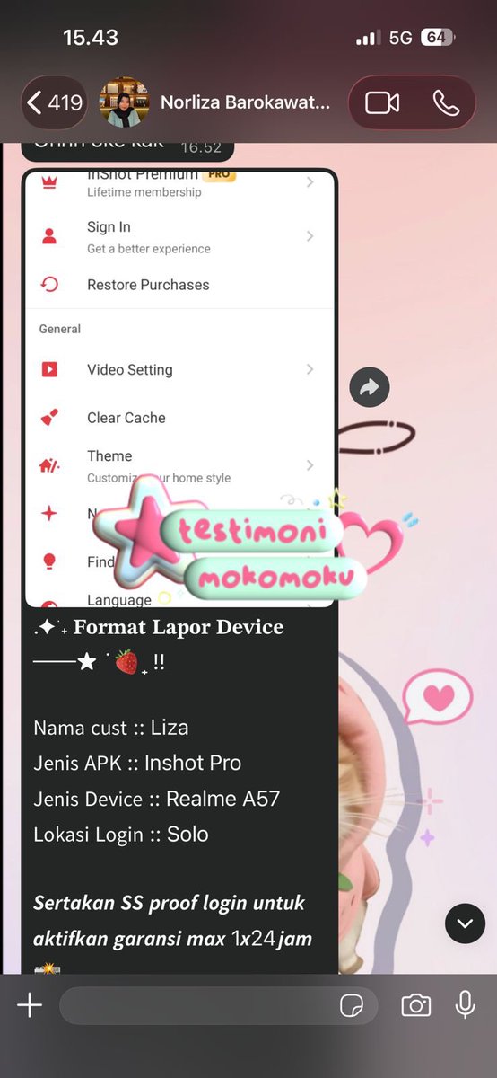 ooreou's tweet photo. @deuthwa Ridi lifettttime ka inshot android yah🙋🏻‍♀️❣️ https://t.co/gH5vWO67Fw