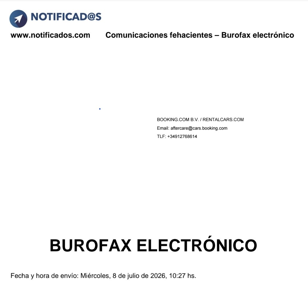 PavoContigo's tweet photo. @bookingcom Ya lo hice y no sirve de nada, les envié el burofax el dia de hoy para iniciar el proceso legal de reclamación https://t.co/yg8mXTYzBY