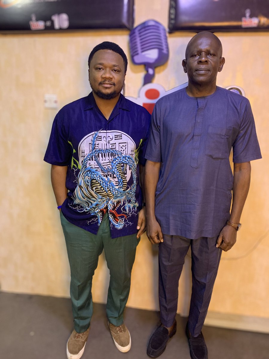 HitFMCalabar's tweet photo. Right after the #HitBreakfastShow with @thedukeoflife 

Head of Publicity, INEC Cross River State, Mr Odaro Aisen &amp; Duke (Program Host) decided to pose for a picture.

As you rate their pose over 10, Hope you’ve registered for your PVC? CVR has been extended by another 16 days. https://t.co/06GPZI1aBc