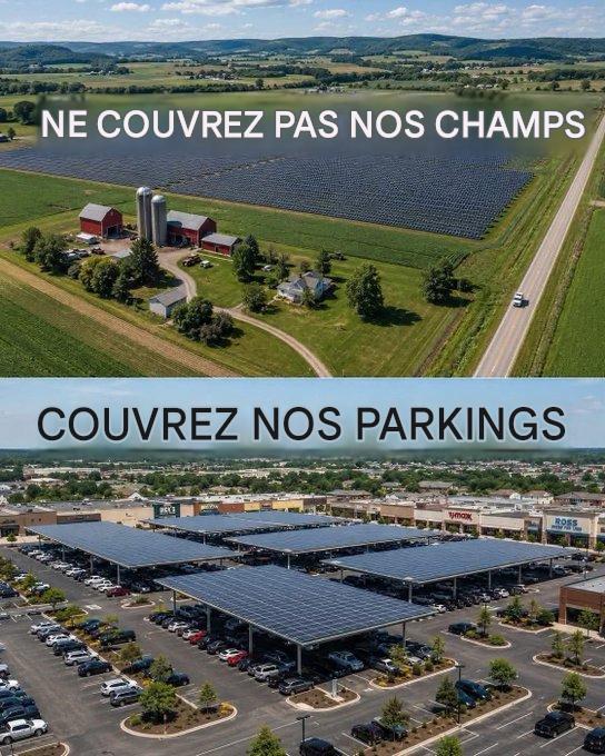 MelaniaFrance's tweet photo. Pourquoi n’y a-t-il pas plus de parkings équipés de panneaux solaires ? https://t.co/bU9OnM4n7l