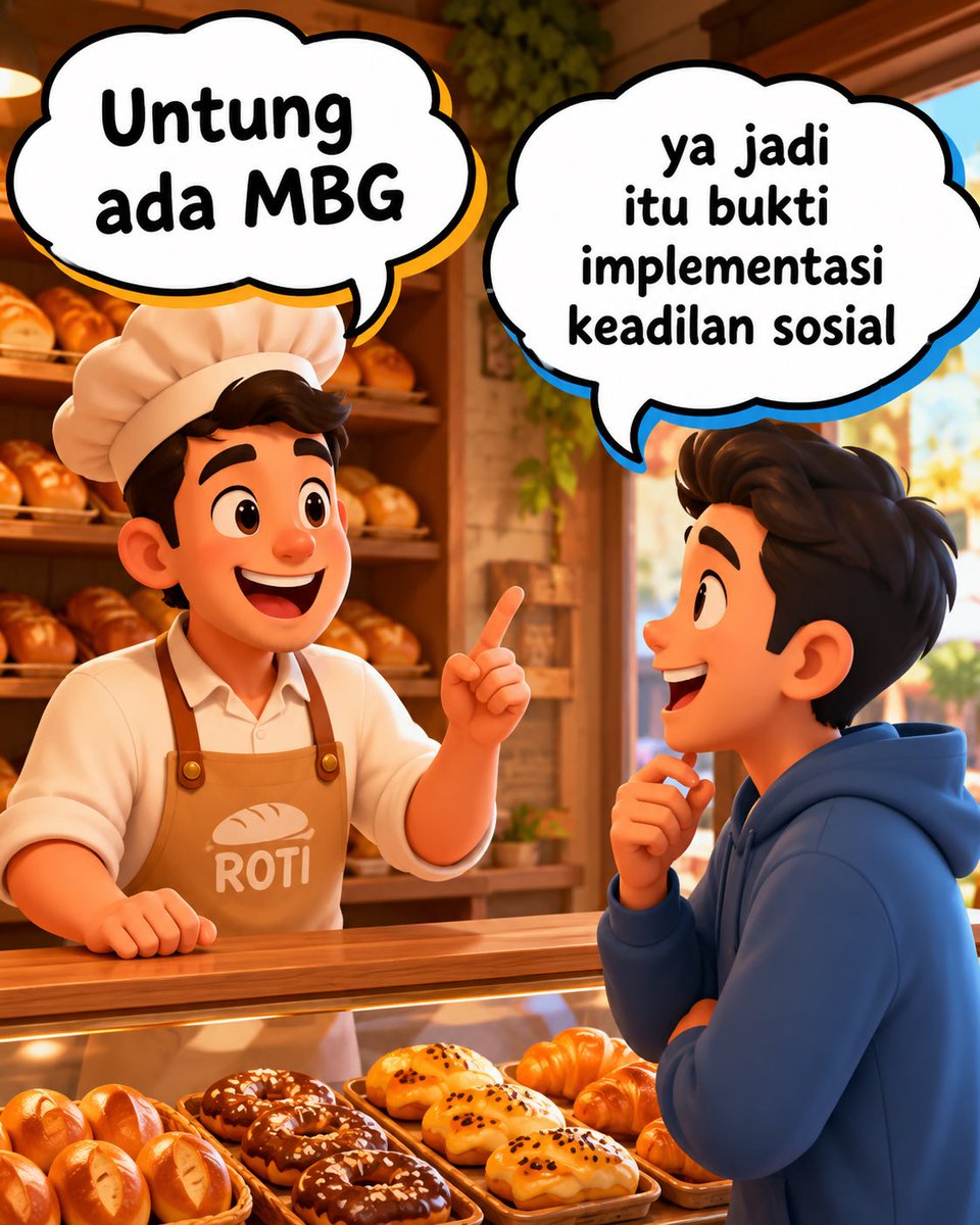 mikirdoeloe's tweet photo. Keadilan sosial bukan cuma slogan, tapi harus terasa sampai ke meja makan anak-anak Indonesia. MBG hadir sebagai langkah nyata agar gizi terpenuhi dan masa depan lebih kuat.
#MBG #MakanBergiziGratis #KeadilanSosial #GiziAnak #AnakIndonesia #ProgramRakyat https://t.co/Iq1zlhtCh3